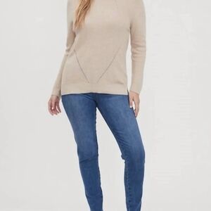 FDJ Women's Size Small Boatneck Pointelle Sweater